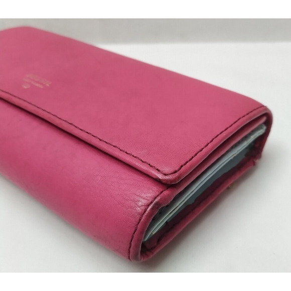Fossil Pink Leather Credit Card ID Window Trifold Wallet - Picture 8 of 16